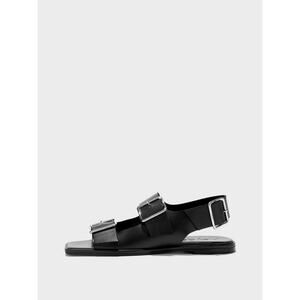 AEYDE Tekla Leather Sandals - It 37 Us 6 Black